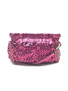 Claramonte Metallic Woven Crossbody Purse